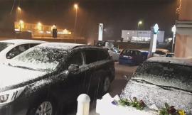 Montecosaro imbiancata in pochi secondi (VIDEO)
