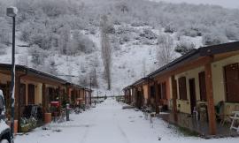 Arrivata la neve nelle zone colpite dal sisma, disagi anche sulla Salaria