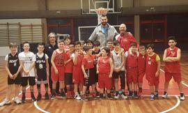 Tolentino, Michele Maggioli incontra i ragazzi dell'Associazione Basket