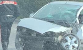 Montecosaro, auto fuori strada lungo la SP485: 84enne trasferito al Pronto Soccorso (FOTO)