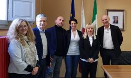 San Severino, visita istituzionale dei parlamentari marchigiani M5S dal Sindaco Piermattei