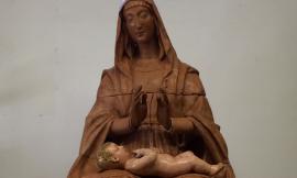 Palazzo Buonaccorsi accoglie la Madonna con Bambino orfana del Museo di Valfornace colpito dal sisma