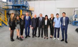 Civitanova, Antonio Tajani in visita alla B-Chem della famiglia Bernardi (FOTO)