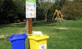 Macerata, installate postazioni per la raccolta differenziata nei parchi della città