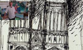 Incendio Notre Dame: il ricordo del Maestro Iacomucci con il disegno a china eseguito a Parigi nel 1983