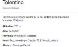 Secondo Google il sindaco di Tolentino è Giuseppe Zanotti