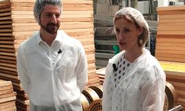 Le telecamere Rai di UnoMattina nell'azienda de "La Pasta di Camerino"