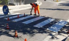 San Severino, rifacimento degli attraversamenti pedonali nel rione Settempeda