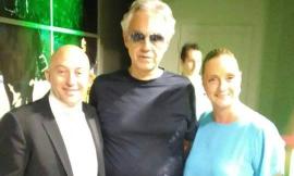 Camerino, Sborgia ospite da Bocelli: "Gentilezza unica". Il maltempo blocca il concerto