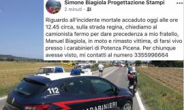 "Il camionista che ha dato la precedenza a Manuel mi contatti": l'appello del fratello di Biagiola