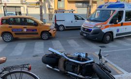 Porto Potenza, scontro tra auto e moto: 50enne al Pronto Soccorso (FOTO)