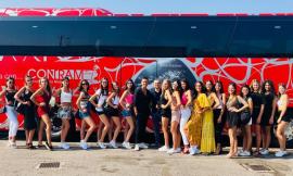 Le Miss di Marche e Abruzzo in viaggio verso Mestre con la Contram per la finalissima di Miss Italia (FOTO)