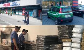 Civitanova, porte di sicurezza ostruite, parcheggio usato come magazzino e rifiuti in strada: blitz in un parco commerciale cinese (FOTO)
