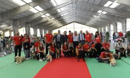 Michele Pandolfi e il golden retriever Roy premiati all'esposizione canina di Villa Potenza (FOTO)