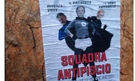 In città compare il volantino sulla "Squadra Antipiscio". La Lega Macerata denuncia: "Inaccettabile"