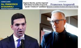 Regionali, sulla locandina scompare il titolo di "candidato governatore" vicino al nome di Acquaroli: partita riaperta?