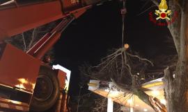 Marche, forti raffiche di vento: 170 interventi dei Vigili del Fuoco nella notte