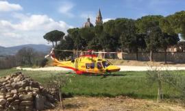 Treia, si ferisce ad un braccio con una motosega: trasportato a Torrette in codice rosso