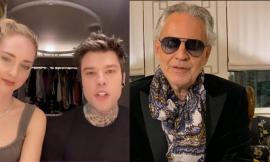 Andrea Bocelli canta con Chiara Ferragni e Fedez per l'ospedale di Camerino: diretta live con 170 mila utenti