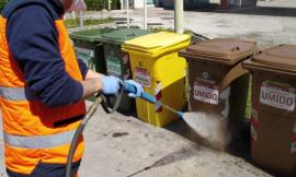 San Severino, al via la sanificazione dei cassonetti stradali