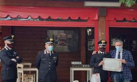 Tolentino saluta il maresciallo Giuseppe Moretto: sarà comandante a Pollenza