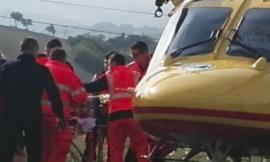 Mogliano, investito da un'auto: uomo trasportato a Torrette in eliambulanza