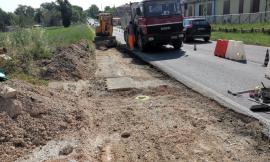 San Severino, iniziati i lavori per il marciapiede che collegherà il centro all'area Sae