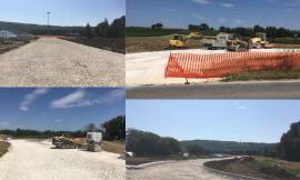 Macerata, nuova bretella di Villa Potenza: in costruzione la rotatoria