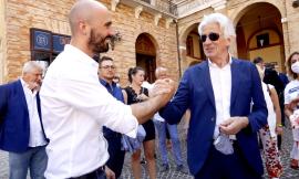 Macerata, la Lega a pranzo con il vicesegretario Andrea Crippa.  Marchetti: "L'epoca dei soliti noti è finita" (FOTO)