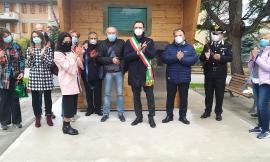 Montecassiano, taglio del nastro per la nuova casetta Astea in piazzale Kelebia