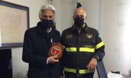 Macerata, Parcaroli in visita alla sede del Comando dei Vigili del Fuoco