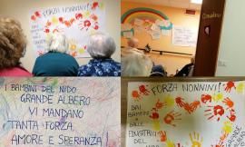 "Forza nonnini": i disegni dei bimbi del Nido 'Il Grande Albero' per gli ospiti di Villa Cozza