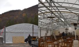 La forza della solidarietà: completato il "tendone chiesa" per il convento di San Liberato