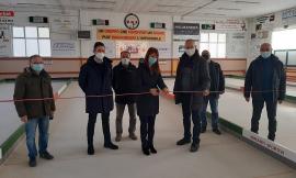 Potenza Picena, taglio del nastro alla bocciofila Montesanto: tornano le 4 corsie di gioco