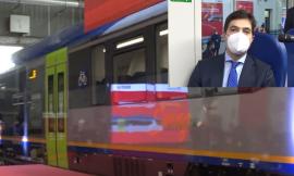 Un nuovo treno Swing sui binari delle Marche, Acquaroli: "Bel segnale per il futuro"