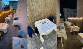 Civitanova, tavoli all'aperto e coperte contro il freddo: da "Lo Monte" si affronta anche il meteo