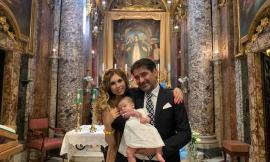 Macerata, il piccolo Pietro Maria riceve il sacramento del battesimo