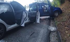 Corridonia - Schianto lungo la Provinciale, due auto coinvolte: interviene l'eliambulanza (FOTO E VIDEO)