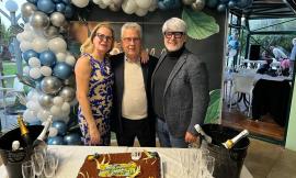 Civitanova, l'imprenditore Renato Pellegrini festeggia 80 anni: festa con famiglia e dipendenti