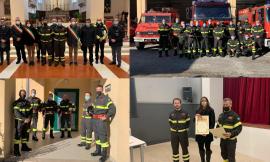 Camerino, i vigili del fuoco festeggiano Santa Barbara: completati 1700 interventi nel 2021