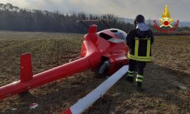 Incidente a Jesi, elicottero ultraleggero si inclina durante le fasi di atterraggio