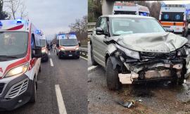 Belforte, tamponamento tra due auto in superstrada: sette feriti e carreggiata chiusa al traffico (FOTO e VIDEO)