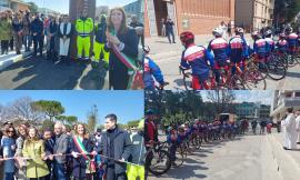 Potenza Picena, inaugurata la nuova pista ciclabile: c'è anche Acquaroli al taglio del nastro (FOTO)