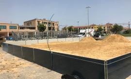 Morrovalle, la spiaggia si trasferisce a Trodica: un campo di sabbia al Parco Pegaso