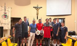 Sarnano, il sindaco Piergentili saluta la delegazione del Cosenza Calcio a fine ritiro