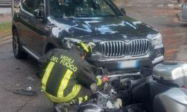 Incidente auto contro scooter: uomo trasferito a Torrette con l'eliambulanza