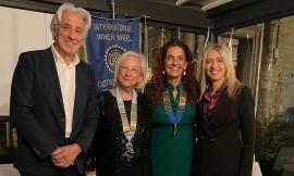 Macerata, la governatrice di Inner Wheel Lilly Pasini in visita al ristorante Vere Italie