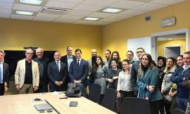 Macerata, il presidente Acquaroli visita la sede dell’Ufficio speciale Usr per la ricostruzione