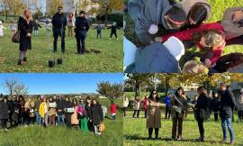 Morrovalle, nuovi tigli piantati al parco Mameli dagli alunni dell'istituto "Via Piave"