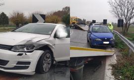Macerata, schianto allo svincolo della superstrada: traffico in tilt